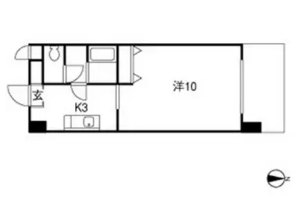 ニューエオス舟入(1K/5階)の間取り写真