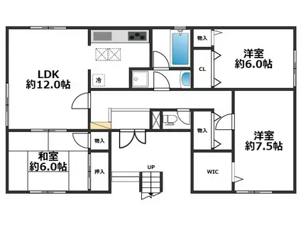 ハイツM(3LDK/1階)の間取り写真