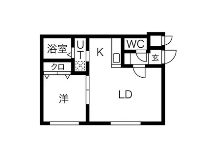 MTガーデン北28条(1LDK/1階)の間取り写真