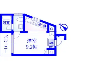 REPETTO上大岡(1K/3階)の間取り写真