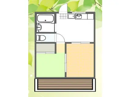 ハイツオクノ(2DK/2階)の間取り写真