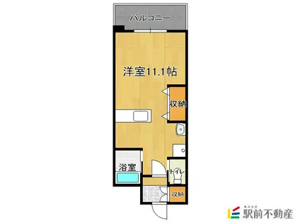 BBS古賀駅前(ワンルーム/4階)の間取り写真