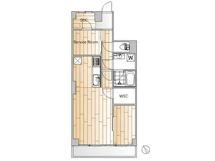アンバサダー三軒茶屋(1SLDK/7階)の間取り写真