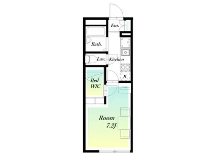 レオパレス紅花II(1K/3階)の間取り写真