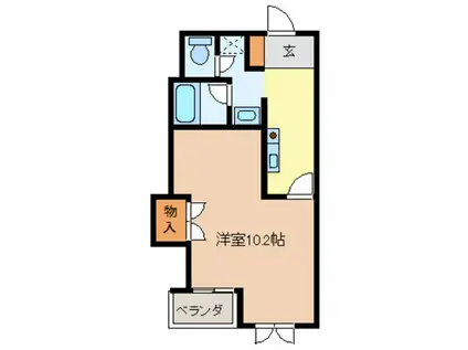 グランハイツ菜の花(1K/2階)の間取り写真