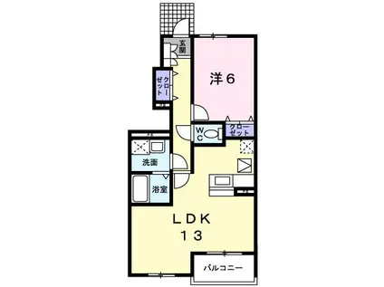 メゾン・ジェルメIV(1LDK/1階)の間取り写真