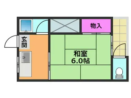 コーポ白梅(1K/2階)の間取り写真