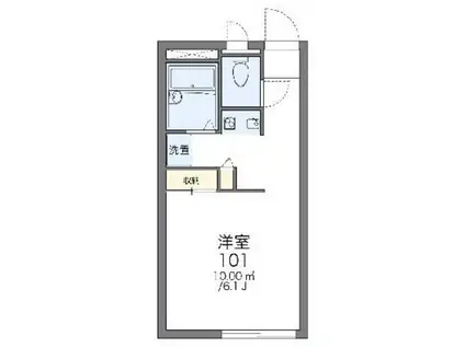 レオパレスヨロズヤ(1K/2階)の間取り写真