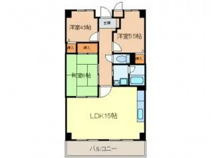 メゾンドールSK(3LDK/2階)の間取り写真