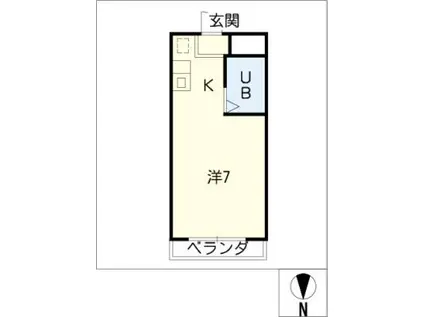 エミネンス名東(ワンルーム/1階)の間取り写真