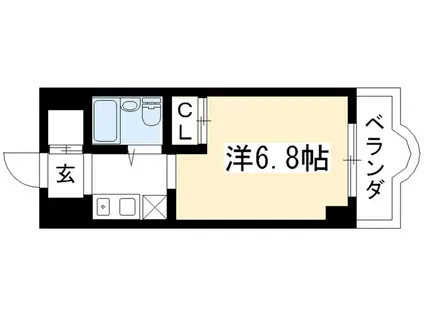 賀茂女子学生会館(1K/1階)の間取り写真