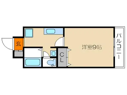 アルファープライズ5 (1K/2階)の間取り写真