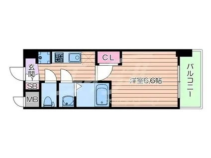 エステムコート新大阪XIVアイシー(1K/8階)の間取り写真