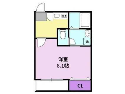 リブレア中央公園通 A棟(1K/2階)の間取り写真