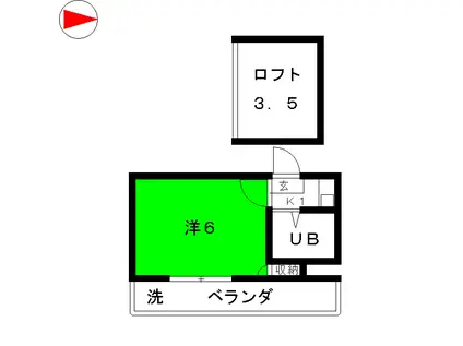 レオパレス西川口第17(1K/2階)の間取り写真