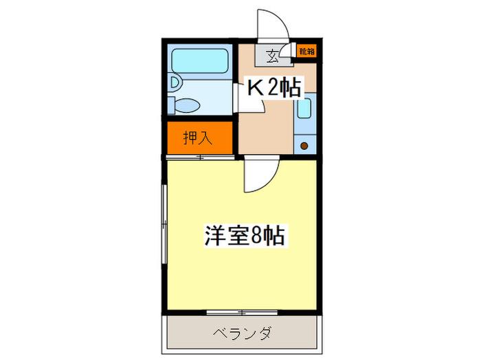 サンリバー新宅(1K/5階)の間取り写真