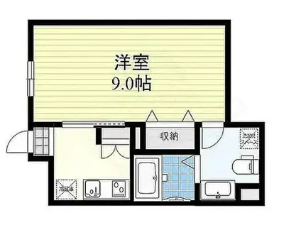トリアーディSELENE亀戸(1K/3階)の間取り写真
