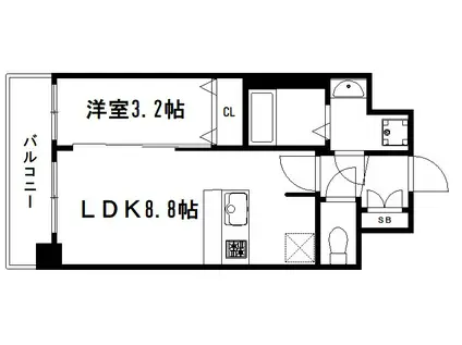 プレサンスTHE KYOTO 粋都(1LDK/3階)の間取り写真