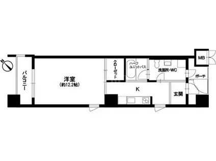 フェイズイン博多駅南(1K/4階)の間取り写真