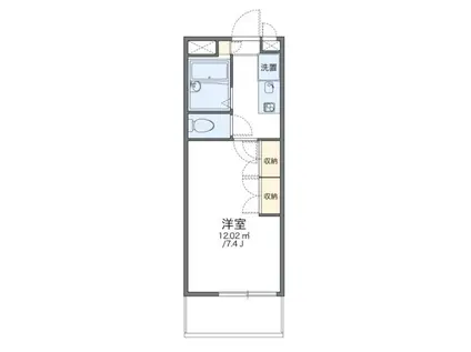 レオパレス行徳エステート(1K/3階)の間取り写真