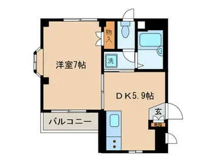 パイニーメゾン清澄(1DK/1階)の間取り写真