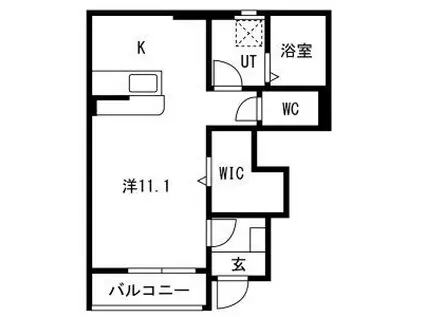 T・MハウスIII(1K/1階)の間取り写真
