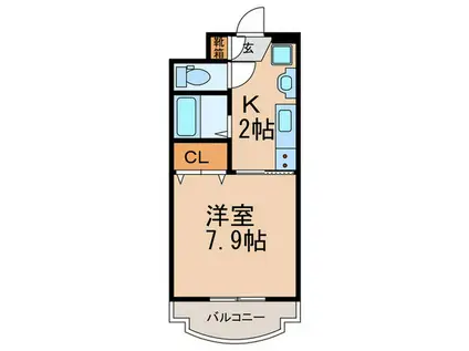 第二ニユー高貴(1K/2階)の間取り写真