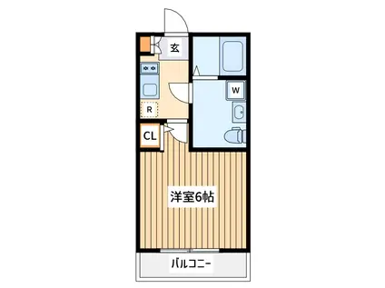 モダン グラッド 保土ヶ谷(1K/3階)の間取り写真