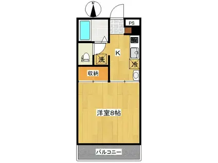 CALM VILLAGE 角五郎(1K/1階)の間取り写真