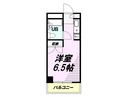 TIKS1(ワンルーム/8階)の間取り写真