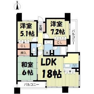 パークアクシス金山ウエスト(3LDK/5階)の間取り写真
