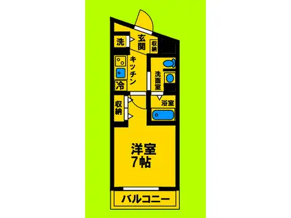 エム・グランツ千里山(1K/2階)の間取り写真