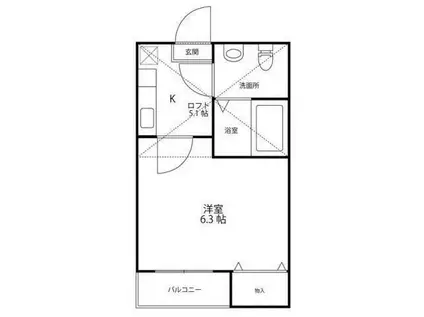 MAISON DE ANGE(1K/2階)の間取り写真