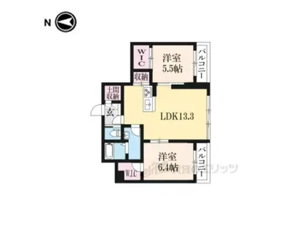Nスクエア(2LDK/2階)の間取り写真