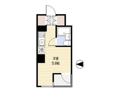 国分寺シティハイツ(ワンルーム/4階)の間取り写真