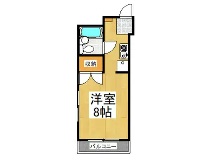 ジョイフルハイツ(ワンルーム/3階)の間取り写真