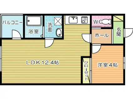 ANESYS(1LDK/3階)の間取り写真