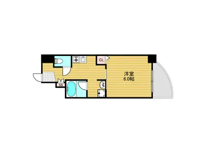 WILLDO新大阪S1(1K/2階)の間取り写真