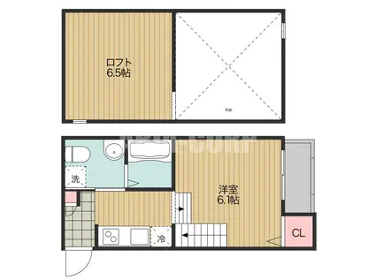 パロアルト3(1SK/1階)の間取り写真