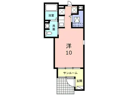 ファイン高砂(ワンルーム/1階)の間取り写真