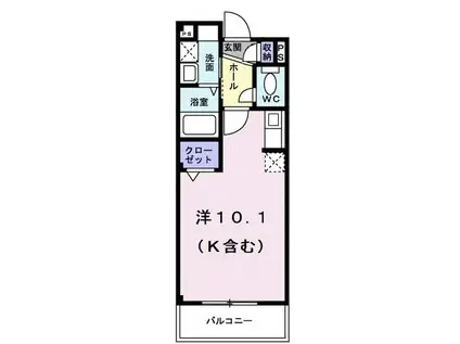 グラン・シエロ(ワンルーム/2階)の間取り写真