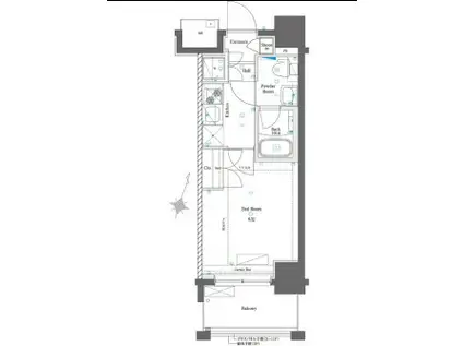アゼスト横浜山王(1K/9階)の間取り写真