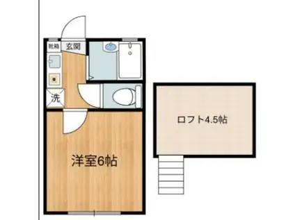 プリムローズ西荻(1K/2階)の間取り写真