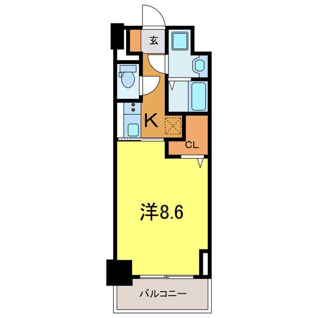 SーRESIDENCE安城ADORABLE(1K/10階)の間取り写真