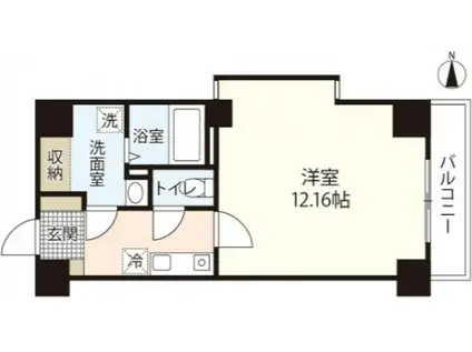 エメラルドHILL(1K/5階)の間取り写真