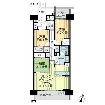ライオンズ知立レジデンス(3LDK/3階)の間取り写真