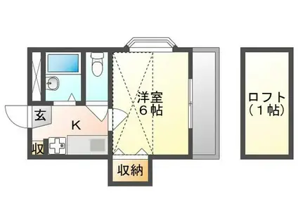 サンシャイン21(1K/2階)の間取り写真