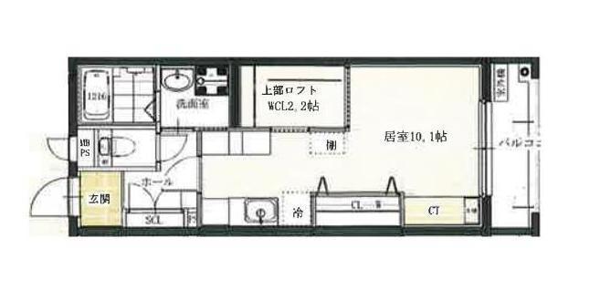 アルテマイスターブリュー(ワンルーム/2階)の間取り写真