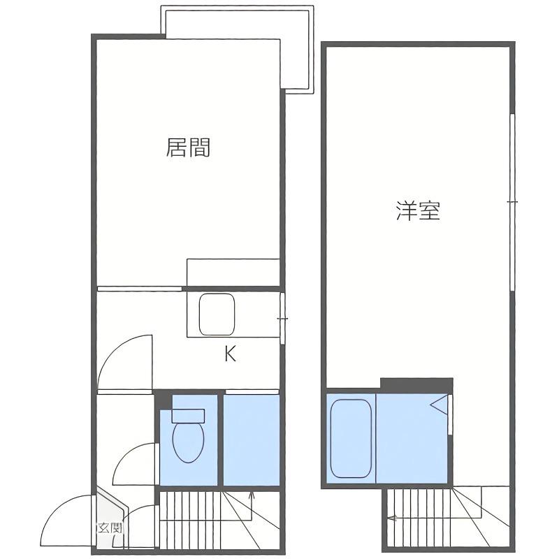 ル・シエル月寒(1LDK/2階)の間取り写真