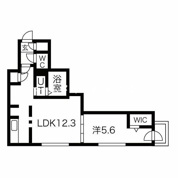 レジデンス北18条(1LDK/3階)の間取り写真